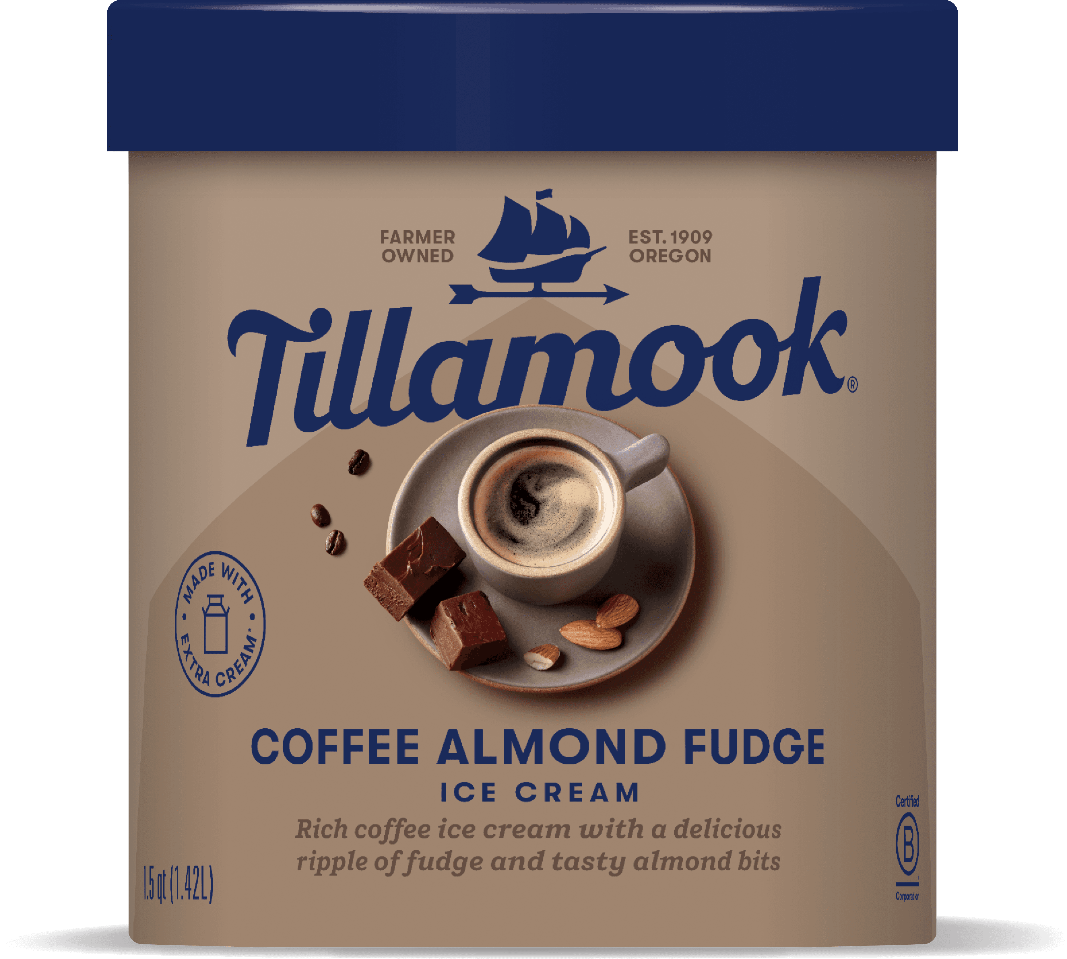 Coffee Almond Fudge Ice Cream