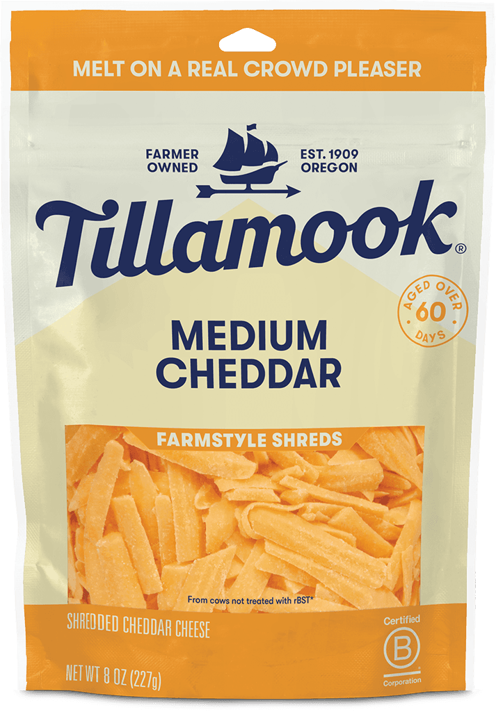Medium Cheddar Cheese Shredded Thick Cut