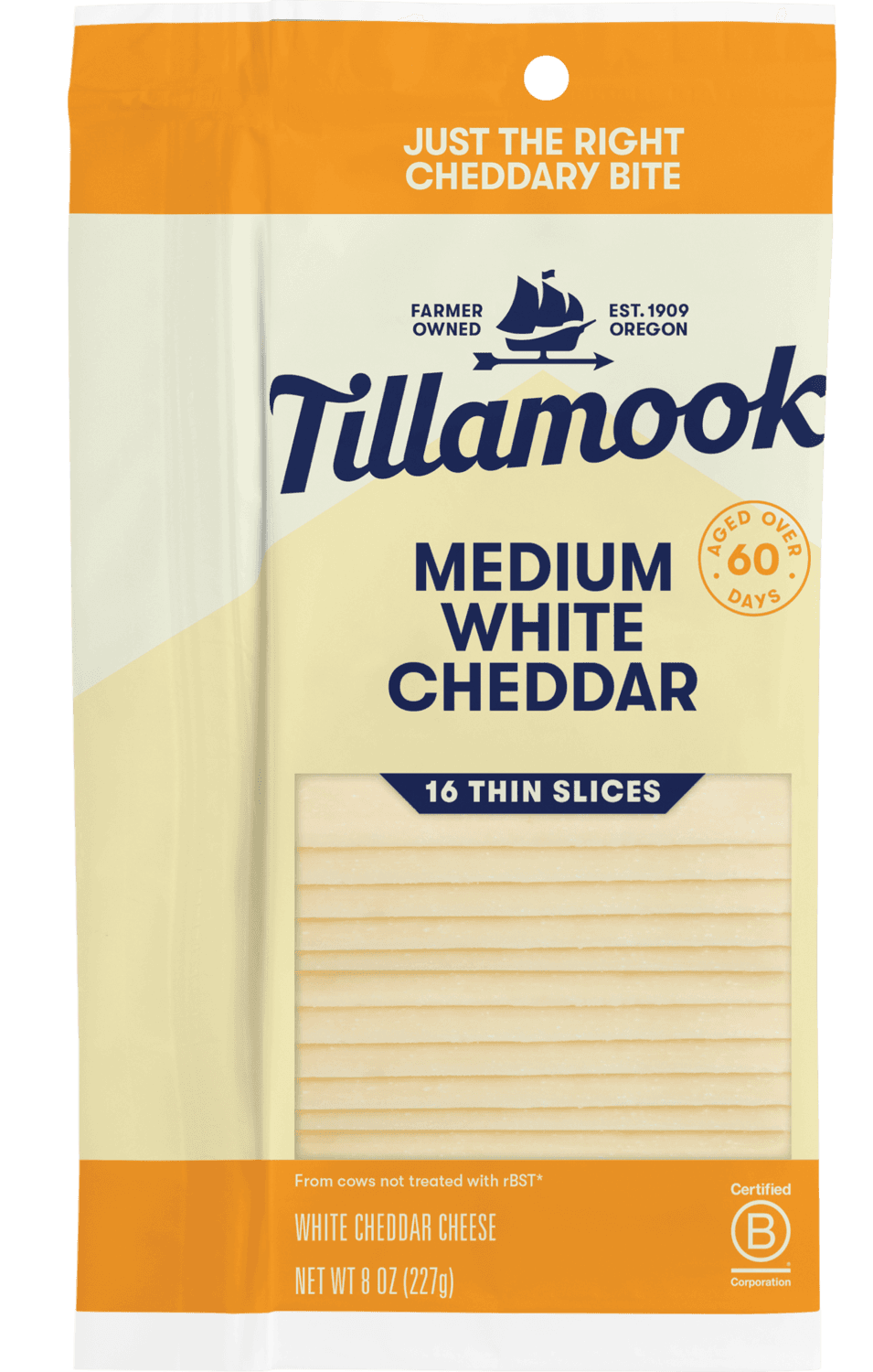 Medium White Cheddar Cheese Sliced