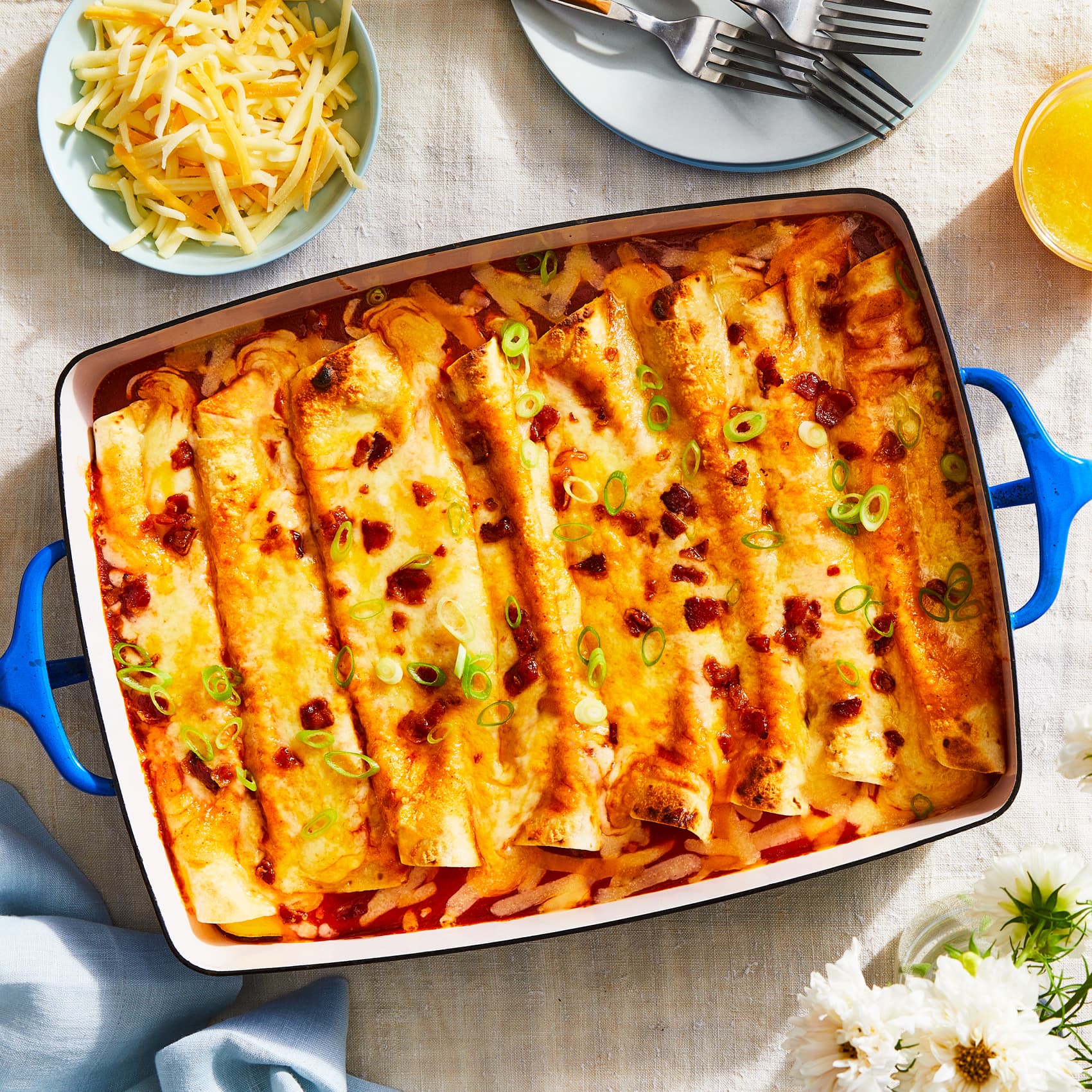 Bacon Egg and Cheese Enchiladas