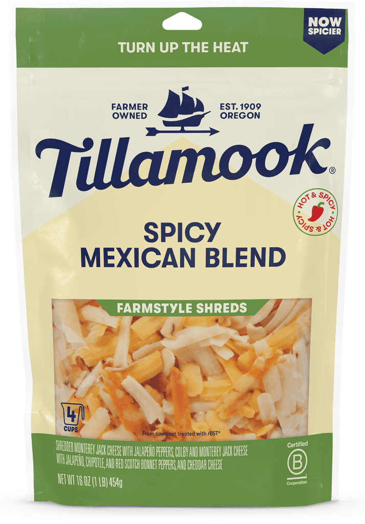 Shredded Spicy Mexican Cheese Blend Thick Cut