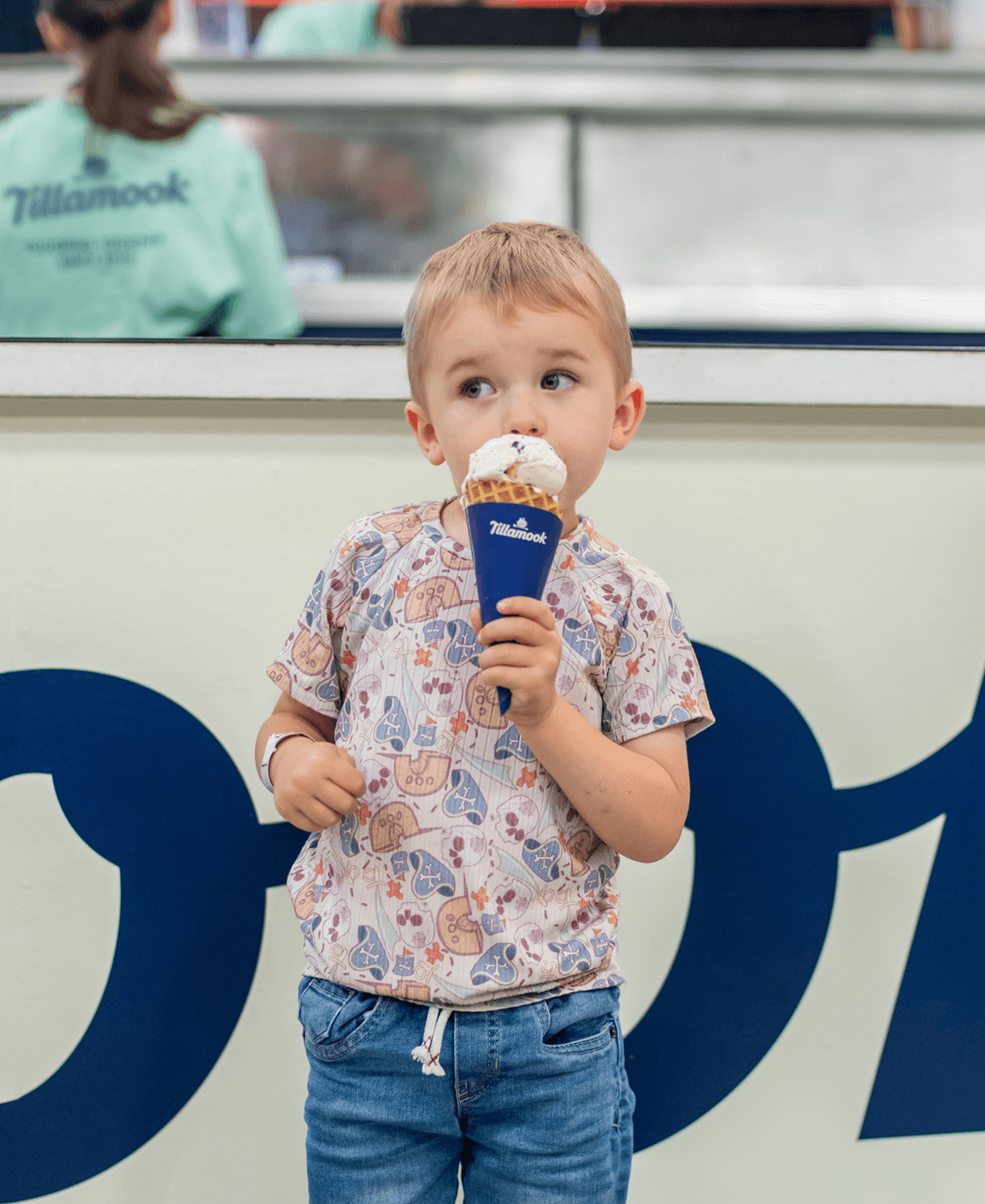 Kid eating ice cream